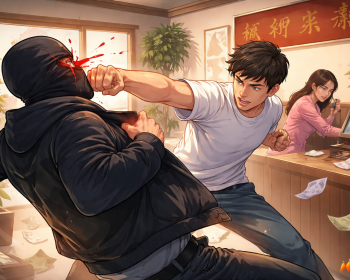 抢劫踢到铁板！半黑闯入华人按摩店行凶，被店主儿子打得满脸是血