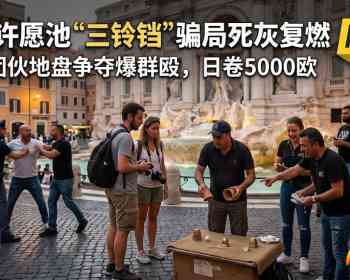 上世纪国内风靡的“三张牌”肆虐罗马！日骗5000欧，因为老外太单纯了！