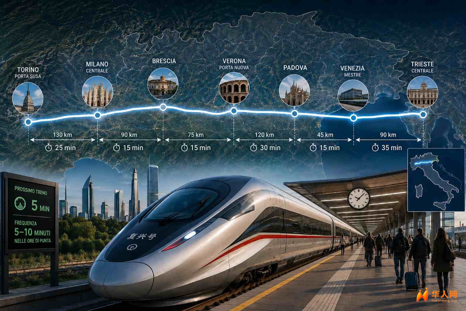 意大利要搞“中国式高铁”？从都灵到的里雅斯特不到2小时！